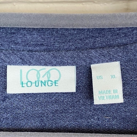 LOGO Lounge Tunic Women’s Oversized Tiered Ruffle Hem Long Sleeve Blouse Top XL - Picture 3 of 7